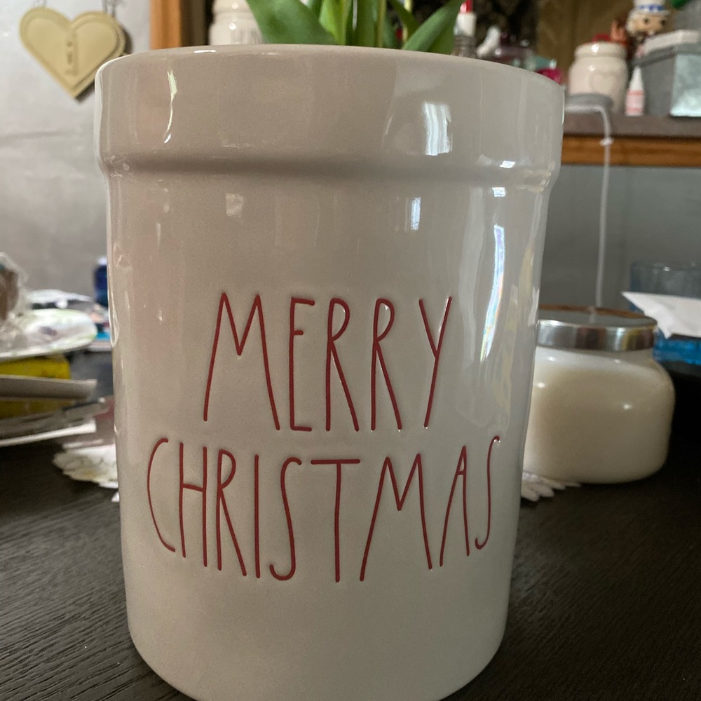 Rae Dunn Merry Christmas kitchen utensil holder